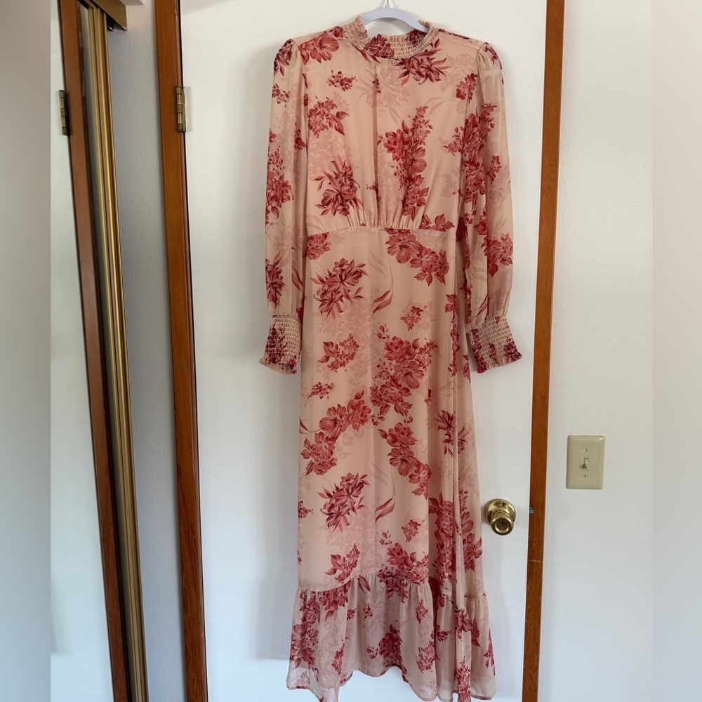 Baltic Born Pink Floral Long Sleeve Dress